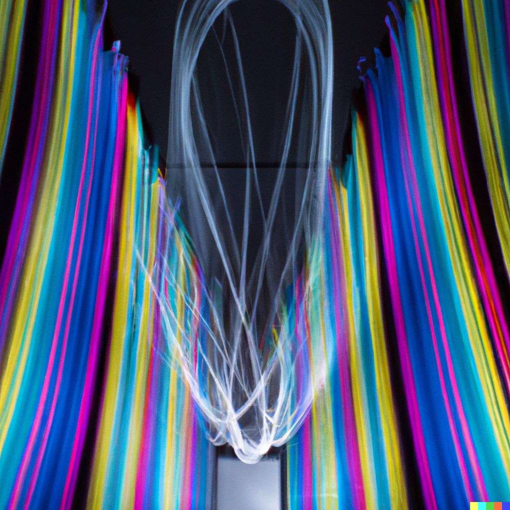 a representation of anxiety, light painting by Gabriel Dawe